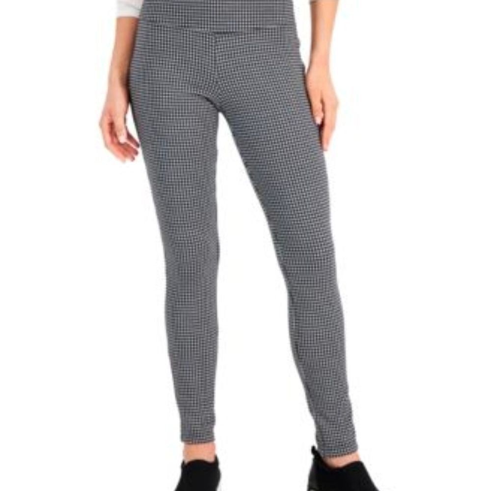 INC International Concepts High Rise Contour Waistband Houndstooth Leggings XXXL